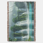 Majestätischer mehrschichtiger Wasserfall Decke (Vorderseite Vertikal)