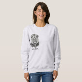 Majestätischer monochromer Löwe Sweatshirt (Vorne ganz)