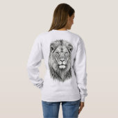 Majestätischer monochromer Löwe Sweatshirt (Schwarz voll)
