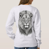 Majestätischer monochromer Löwe Sweatshirt (Rückseite)
