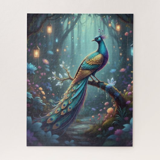 Majestätischer mystischer Vogel im verzauberten Vo Puzzle (Vertikal)