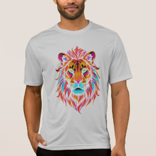 Majestätischer neon Löwe T-Shirt