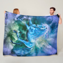 Majestätischer Pegasus-Fantasie-Pferdeplüsch Fleecedecke