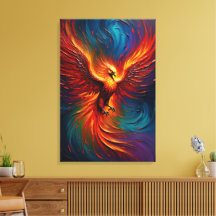 Majestätischer Phoenix-Feuerbird-Abstrakt Fantasy