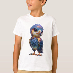 Majestätischer Regenbogen-Phönix-Eulenküken-Kinder T-Shirt