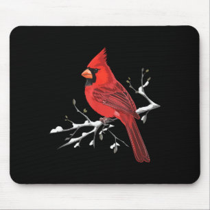 Majestätischer Roter Kardinal Vogelbeobachtung Vog Mousepad