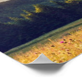 Majestätischer Sonnenuntergang in der Berglandscha Poster (Ecke)