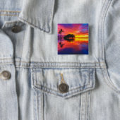 Majestätischer Strand des Sonnenuntergang-| Button (Beispiel)