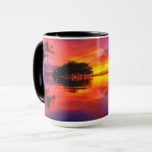 Majestätischer Strand des Sonnenuntergang-| Tasse (Vorderseite Links)