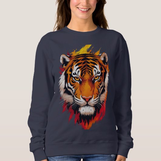 Majestätischer Tiger - Symbol für Power, Mut und K Sweatshirt (Vorderseite)