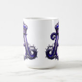 Majestätischer verzierter Buchstabe A mit Krone Kaffeetasse (Mittel)