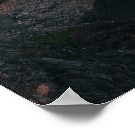 Majestätischer Wasserfall Boka im Frühling Ruhm Poster (Ecke)