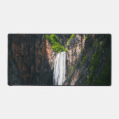 Majestätischer Wasserfall Boka im Frühling Ruhm Schreibtischunterlage (Vorderseite)