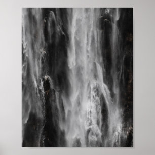 Majestätischer Wasserfall Boka, Slowenien in Schwa Poster