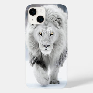 Majestätischer Weißer Löwe im Winter Wonderland De Case-Mate iPhone 14 Hülle