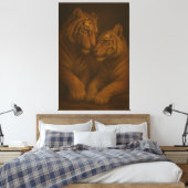 Majestätischer Weißer Tiger – Meisterwerk der Fein Leinwanddruck (Insitu (Schlafzimmer))
