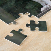 Majestätischer weißer Wolf, der über Gebiet Puzzle (Seite)