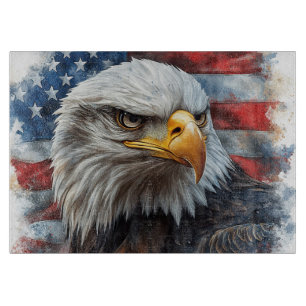 Majestätischer Weißkopfseeadler Patriotische Kunst Schneidebrett