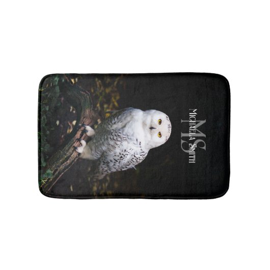 Majestätischer Winterschneeauuler Monogramm-indivi Badematte (Vorderseite)