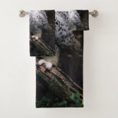 Majestätischer Winterschneeauuler Monogramm-indivi Badhandtuch Set (Insitu)