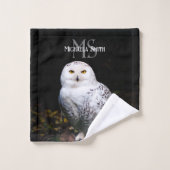 Majestätischer Winterschneeauuler Monogramm-indivi Badhandtuch Set (Waschlappen)