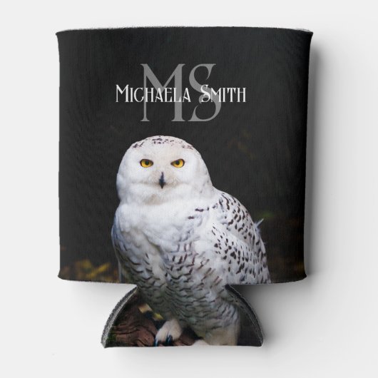 Majestätischer Winterschneeauuler Monogramm-indivi Dosenkühler (Vorderseite)