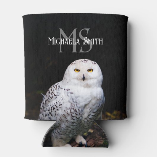 Majestätischer Winterschneeauuler Monogramm-indivi Dosenkühler (Rückseite)