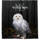 Majestätischer Winterschneeauuler Monogramm-indivi Duschvorhang (Vorderseite)