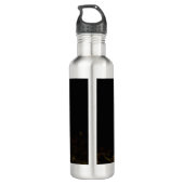 Majestätischer Winterschneeauuler Monogramm-indivi Edelstahlflasche (Rückseite)