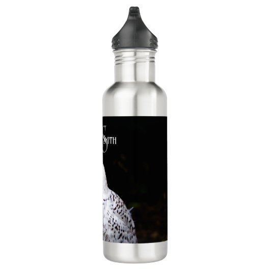 Majestätischer Winterschneeauuler Monogramm-indivi Edelstahlflasche (Rechts)