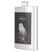 Majestätischer Winterschneeauuler Monogramm-indivi Flachmann (Links)