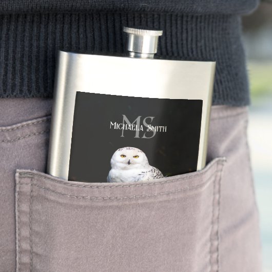 Majestätischer Winterschneeauuler Monogramm-indivi Flachmann (Beispiel)