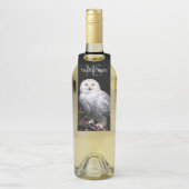 Majestätischer Winterschneeauuler Monogramm-indivi Flaschenanhänger (Auf Flasche)