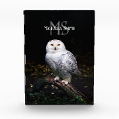 Majestätischer Winterschneeauuler Monogramm-indivi Fotoblock (Vorderseite)