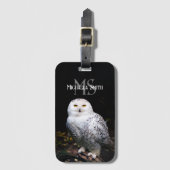 Majestätischer Winterschneeauuler Monogramm-indivi Gepäckanhänger (Vorderseite Vertikal)