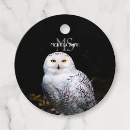 Majestätischer Winterschneeauuler Monogramm-indivi Geschenkanhänger