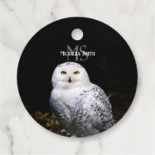 Majestätischer Winterschneeauuler Monogramm-indivi Geschenkanhänger (Rückseite)
