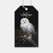 Majestätischer Winterschneeauuler Monogramm-indivi Geschenkanhänger (Rückseite)