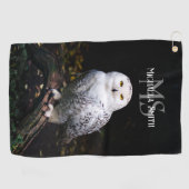 Majestätischer Winterschneeauuler Monogramm-indivi Golfhandtuch (Horizontal)