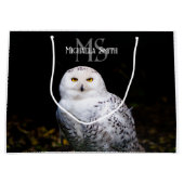 Majestätischer Winterschneeauuler Monogramm-indivi Große Geschenktüte (Vorderseite)