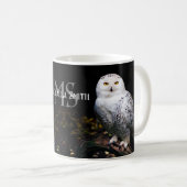 Majestätischer Winterschneeauuler Monogramm-indivi Kaffeetasse (VorderseiteRechts)