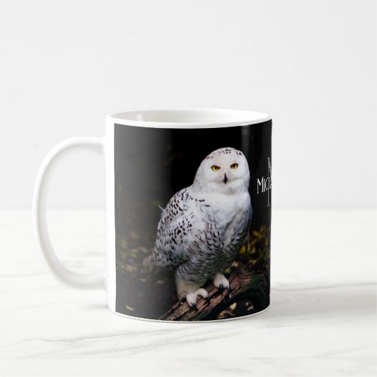 Majestätischer Winterschneeauuler Monogramm-indivi Kaffeetasse (Links)