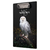 Majestätischer Winterschneeauuler Monogramm-indivi Klemmbrett (Links)