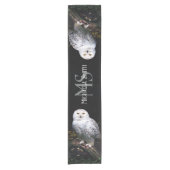 Majestätischer Winterschneeauuler Monogramm-indivi Kurzer Tischläufer (Vorderseite)