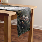 Majestätischer Winterschneeauuler Monogramm-indivi Kurzer Tischläufer (Beispiel)