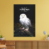 Majestätischer Winterschneeauuler Monogramm-indivi Leinwanddruck (Insitu (Wohnzimmer))