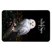 Majestätischer Winterschneeauuler Monogramm-indivi Magnet (Horizontal)