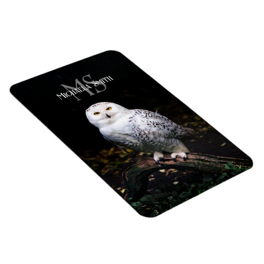 Majestätischer Winterschneeauuler Monogramm-indivi Magnet (Rechte Seite)