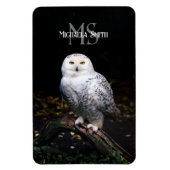 Majestätischer Winterschneeauuler Monogramm-indivi Magnet (Vertikal)