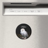 Majestätischer Winterschneeauuler Monogramm-indivi Magnet (In Situ (Geschirrspüler))